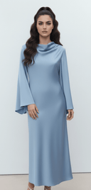 The Maysaa Satin Drape Maxi Dress - TAL by The Abaya Lab