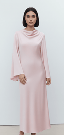 The Maysaa Satin Drape Maxi Dress - TAL by The Abaya Lab