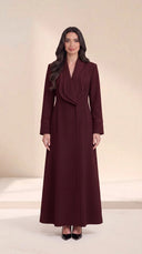 The Mumina Sculpted Lapel Tailored Abaya - TAL by The Abaya Lab