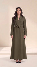 The Mumina Sculpted Lapel Tailored Abaya - TAL by The Abaya Lab