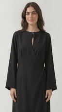 The Muznah Wrap-Front Abaya with Tie Detail - TAL by The Abaya Lab