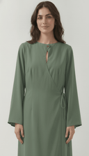 The Muznah Wrap-Front Abaya with Tie Detail - TAL by The Abaya Lab
