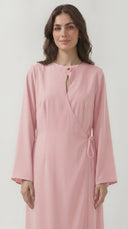 The Muznah Wrap-Front Abaya with Tie Detail - TAL by The Abaya Lab