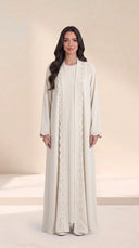 The Nada Embroidered Scallop-Trim Nida Abaya - TAL by The Abaya Lab