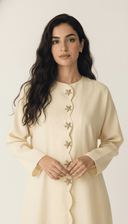 The Nadine Scalloped Detail Star Accents Abaya - TAL by The Abaya Lab
