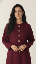 The Nadine Scalloped Detail Star Accents Abaya - TAL by The Abaya Lab