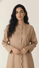 The Nadine Scalloped Detail Star Accents Abaya - TAL by The Abaya Lab