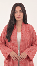 The Nasima Soft Linen Line Open Front Abaya - TAL by The Abaya Lab