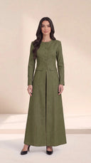 The Naziha Jeans Inspired Tailored Abaya with Button Front - TAL by The Abaya Lab