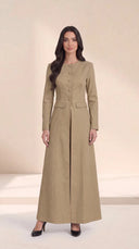 The Naziha Jeans Inspired Tailored Abaya with Button Front - TAL by The Abaya Lab