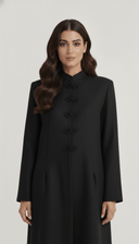 The Noor Linen Mandarin Elegance Abaya - TAL by The Abaya Lab