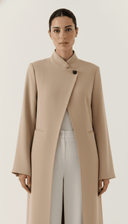 The Nujoum Tailored Open - Front Abaya with Sculpted Collar - TAL by The Abaya Lab