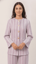 The Omayma Striped Tailored Co-Ord Set - TAL by The Abaya Lab