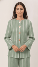 The Omayma Striped Tailored Co-Ord Set - TAL by The Abaya Lab