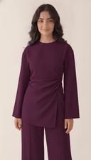The Rabab Ruched Wrap Detail Co-Ord Set - TAL by The Abaya Lab