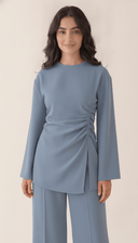 The Rabab Ruched Wrap Detail Co-Ord Set - TAL by The Abaya Lab