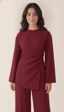 The Rabab Ruched Wrap Detail Co-Ord Set - TAL by The Abaya Lab