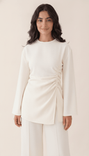 The Rabab Ruched Wrap Detail Co-Ord Set - TAL by The Abaya Lab
