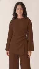 The Rabab Ruched Wrap Detail Co-Ord Set - TAL by The Abaya Lab