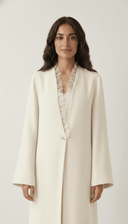 The Rabeea Minimal Ruffle Button Front Abaya - TAL by The Abaya Lab