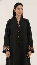 The Rafah Floral Cuff Embroidered Abaya - TAL by The Abaya Lab