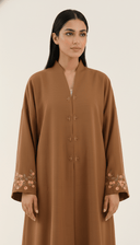 The Rafah Floral Cuff Embroidered Abaya - TAL by The Abaya Lab