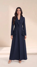 The Raisa Tailored Abaya with Pleated Ruffle Detail - TAL by The Abaya Lab