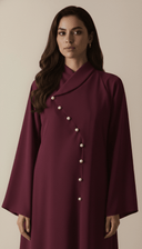 The Raneem Pearl Asymmetric Structured Abaya - TAL by The Abaya Lab
