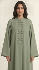 The Raneen Braided Loop Button Detail Abaya - TAL by The Abaya Lab