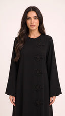 The Rasha Floral Knot Closure Abaya - TAL by The Abaya Lab