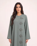 The Rasha Floral Knot Closure Abaya - TAL by The Abaya Lab