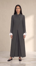 The Rasha Tailored Abaya with Pleated Cuff Detail - TAL by The Abaya Lab