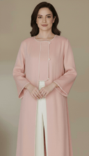 The Rifah Luxury Piped Edge Pearl Abaya - TAL by The Abaya Lab