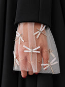 The Ruwaida Embellished Tulle Cuff Abaya - TAL by The Abaya Lab