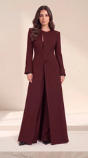 The Sabha Tailored Keyhole Abaya with Structured Waist - TAL by The Abaya Lab