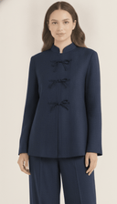 The Sadia Mandarin Collar Tie-Front Co-Ord Set - TAL by The Abaya Lab