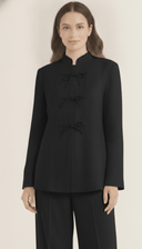 The Sadia Mandarin Collar Tie-Front Co-Ord Set - TAL by The Abaya Lab