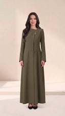 The Saghira Asymmetric Button Detail Abaya - TAL by The Abaya Lab