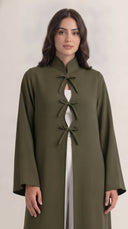 The Sajida Bow Tie Front Open Abaya - TAL by The Abaya Lab