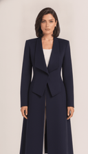 The Sajida Tailored Drape Collar Open Abaya - TAL by The Abaya Lab