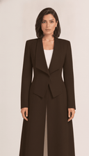 The Sajida Tailored Drape Collar Open Abaya - TAL by The Abaya Lab