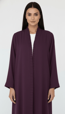 The Salha Elegant Ripple Trim Abaya - TAL by The Abaya Lab