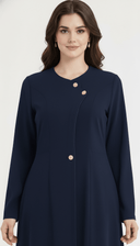 The Salma Minimalist Button Accent Abaya - TAL by The Abaya Lab