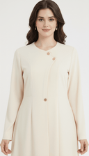The Salma Minimalist Button Accent Abaya - TAL by The Abaya Lab