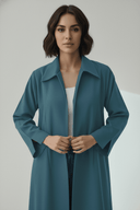 The Samaa Collared Open Abaya - TAL by The Abaya Lab