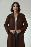 The Samaa Collared Open Abaya - TAL by The Abaya Lab