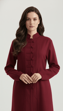 The Samar Structured Mandarin Neck Abaya - TAL by The Abaya Lab