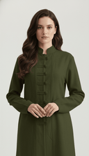 The Samar Structured Mandarin Neck Abaya - TAL by The Abaya Lab