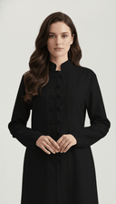The Samar Structured Mandarin Neck Abaya - TAL by The Abaya Lab