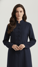 The Samar Structured Mandarin Neck Abaya - TAL by The Abaya Lab